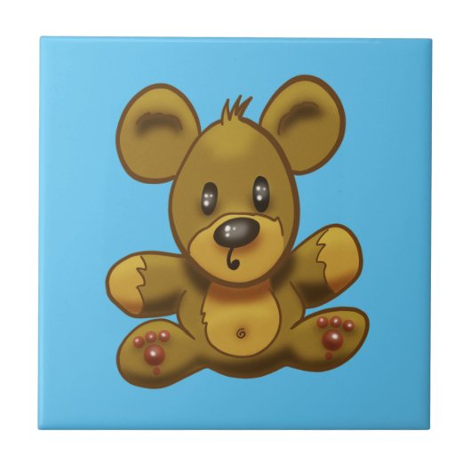 Schattige Teddy Bear Tegeltje (Voorkant)