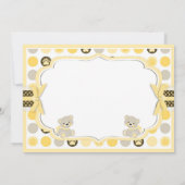 Schattige Teddy Bears Dank je wel Gele kaart (Achterkant)