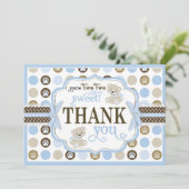 Schattige Teddy Bears Hartelijk dank Bedankkaart (Staand voorkant)