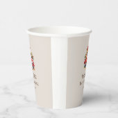 Schattige Teddy Lokaal Gegroeid Baby shower Rood P Papieren Bekers (Rechts)