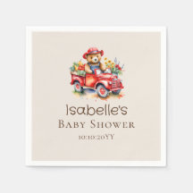 Schattige Teddy Lokaal Gegroeid Baby shower Rood P