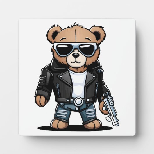 Schattige Teddy-memes Fotoplaat (Voorkant)