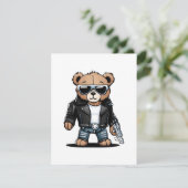 Schattige Teddy-memes Informatiekaartje (Staand voorkant)