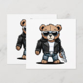Schattige Teddy-memes Kaart (Voorkant / Achterkant)