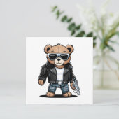 Schattige Teddy-memes Kaart (Staand voorkant)