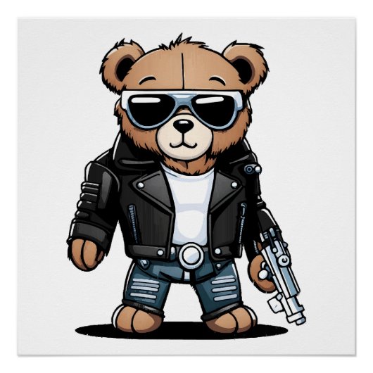Schattige Teddy-memes Perfect Poster (Voorkant)