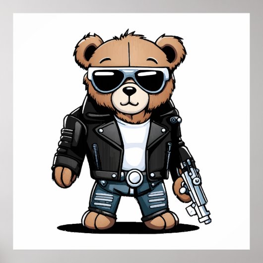 Schattige Teddy-memes Poster (Voorkant)