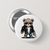 Schattige Teddy-memes Ronde Button 5,7 Cm (Voorkant /achterkant)