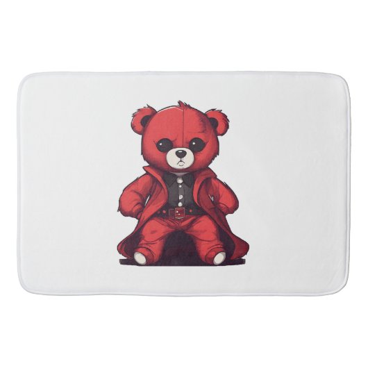 Schattige teddy rode jongen badmat (Voorkant)