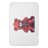 Schattige teddy rode jongen badmat (Voorkant Verticaal)
