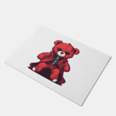 Schattige teddy rode jongen deurmat (Schuin)