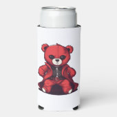 Schattige teddy rode jongen seltzer blikjeskoeler (Seltzer Voorkant)