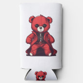 Schattige teddy rode jongen seltzer blikjeskoeler (Voorkant)