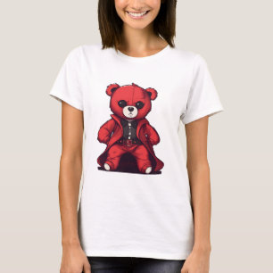 Schattige teddy rode jongen t-shirt