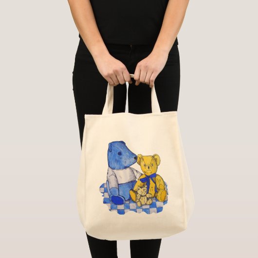 schattige teddybeer afbeelding tote bag (Voorkant (product))