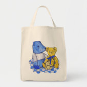 schattige teddybeer afbeelding tote bag (Voorkant)
