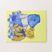 schattige teddybeer afbeelding voor kinderen legpuzzel (Horizontaal)