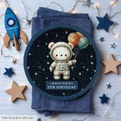 Schattige Teddybeer Astronaut Papier Borden Custom Papieren Bordje