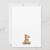 Schattige teddybeer baby shower kaart (Achterkant)