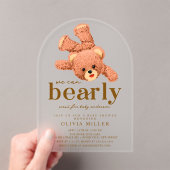 Schattige teddybeer Baby shower uitnodiging (Insitu (Draagbaar))