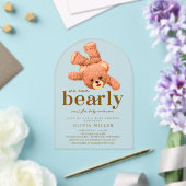 Schattige teddybeer Baby shower uitnodiging (Insitu (Huwelijk))