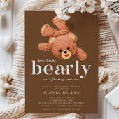 Schattige teddybeer Baby shower uitnodiging