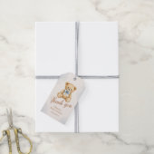 Schattige teddybeer babyshower bedankt cadeaulabel (Met Touw)