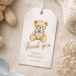 Schattige teddybeer babyshower bedankt cadeaulabel