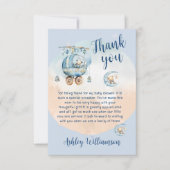 Schattige Teddybeer Celestial Baby shower Bedankkaart (Voorkant)