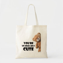 Schattige teddybeer citaat Je bent on- beer- baar 