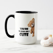 Schattige teddybeer citaat Je bent on- beer-lijk s