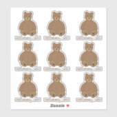 Schattige teddybeer contour sticker (Vel)