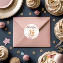 Schattige teddybeer - Dank u Sticker