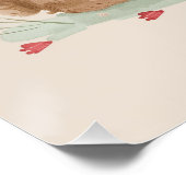 Schattige teddybeer en konijntje die thee hebben - perfect poster (Hoek)