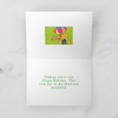 schattige teddybeer gekleurde ballonkaart kaart (Binnen)