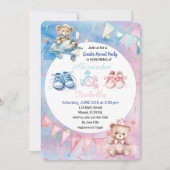 Schattige teddybeer Geslacht Onthulling Party Uitn Kaart (Voorkant)