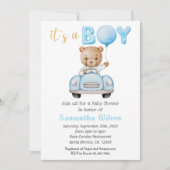Schattige Teddybeer Het is een Boy Baby shower Kaart (Voorkant)