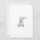 Schattige Teddybeer Het is een Boy Baby shower Kaart (Achterkant)