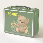 schattige teddybeer in bloemen (Voorkant)