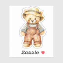Schattige teddybeer in overall