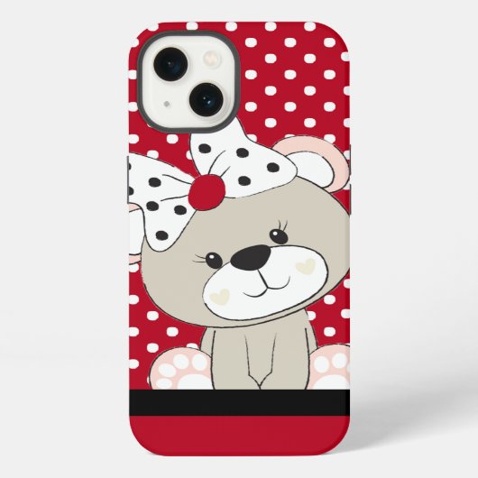 schattige teddybeer iPhone hoesje (Achterkant)