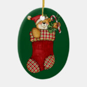 schattige  teddybeer keramisch ornament (Voorkant)