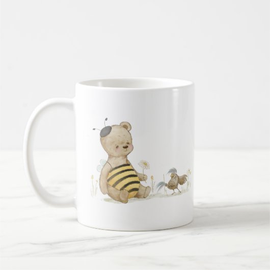 schattige teddybeer koffiemok (Links)