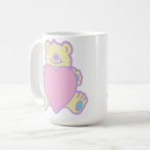 Schattige teddybeer-liefdeshart koffiemok (Voorkant links)