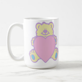 Schattige teddybeer-liefdeshart koffiemok