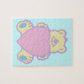 Schattige teddybeer-liefdeshart legpuzzel (Horizontaal)