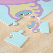 Schattige teddybeer-liefdeshart legpuzzel (Zijkant)