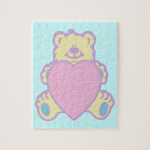 Schattige teddybeer-liefdeshart legpuzzel