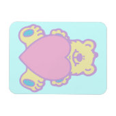 Schattige teddybeer-liefdeshart magneet (Horizontaal)