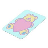 Schattige teddybeer-liefdeshart magneet (Linkerzijde)